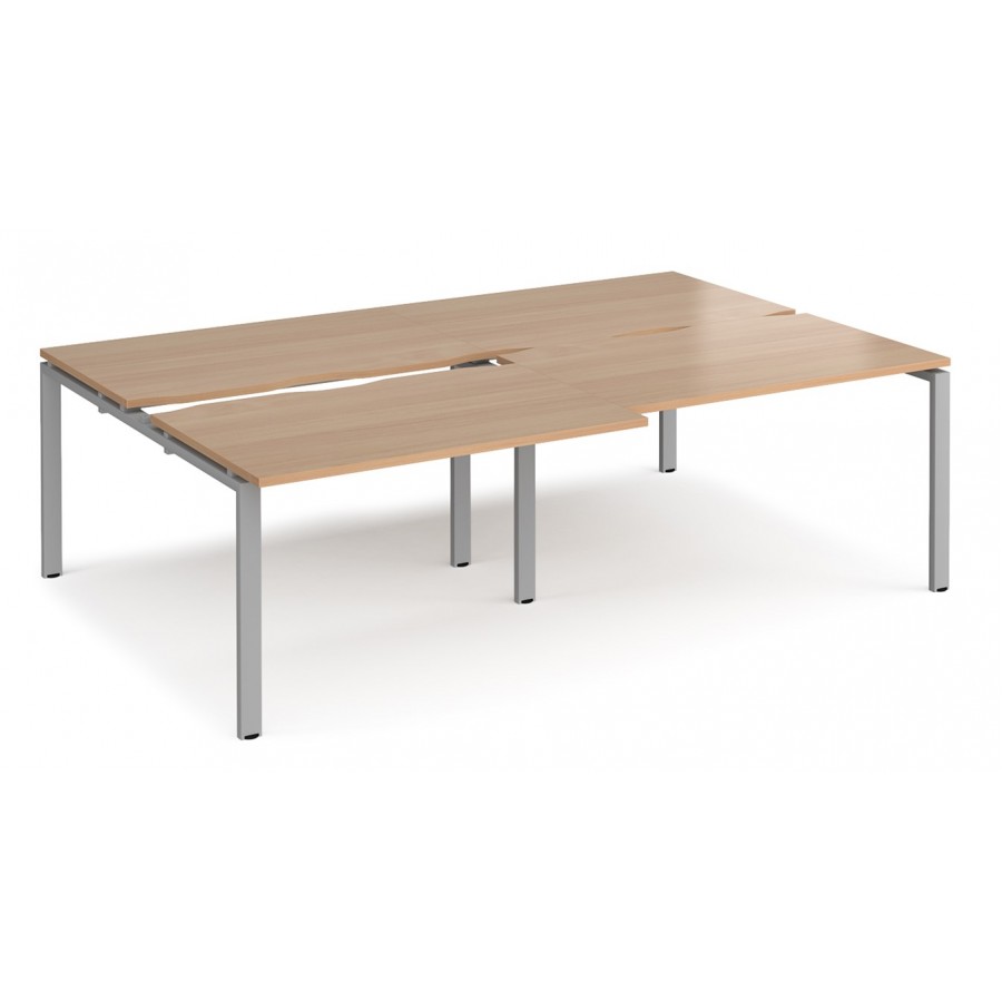 Adapt 1600mm Deep Sliding Top Double Back to Back Bench Desk